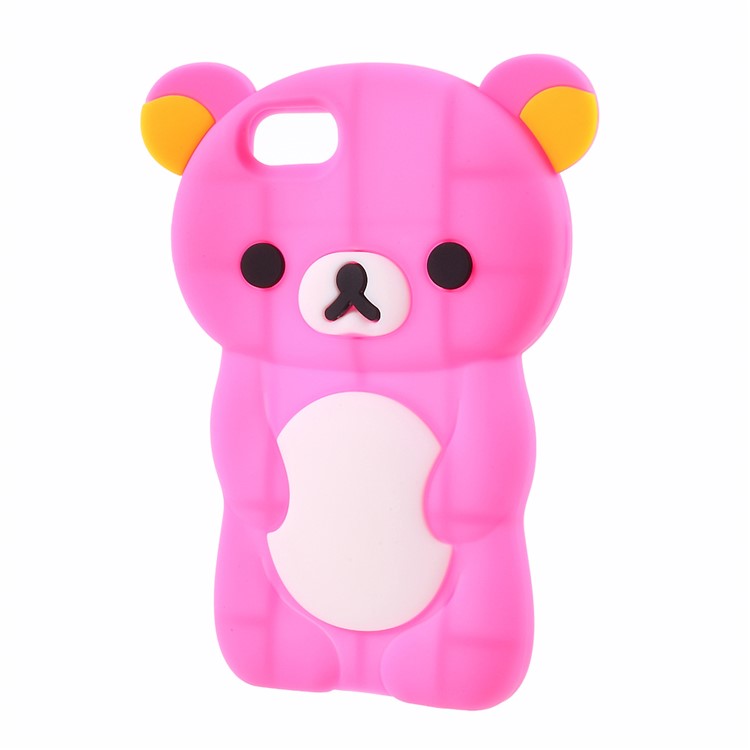 

Cute 3D Rilakkuma Silicone Cell Phone Case for iPhone 8/7 4.7 inch - Rose