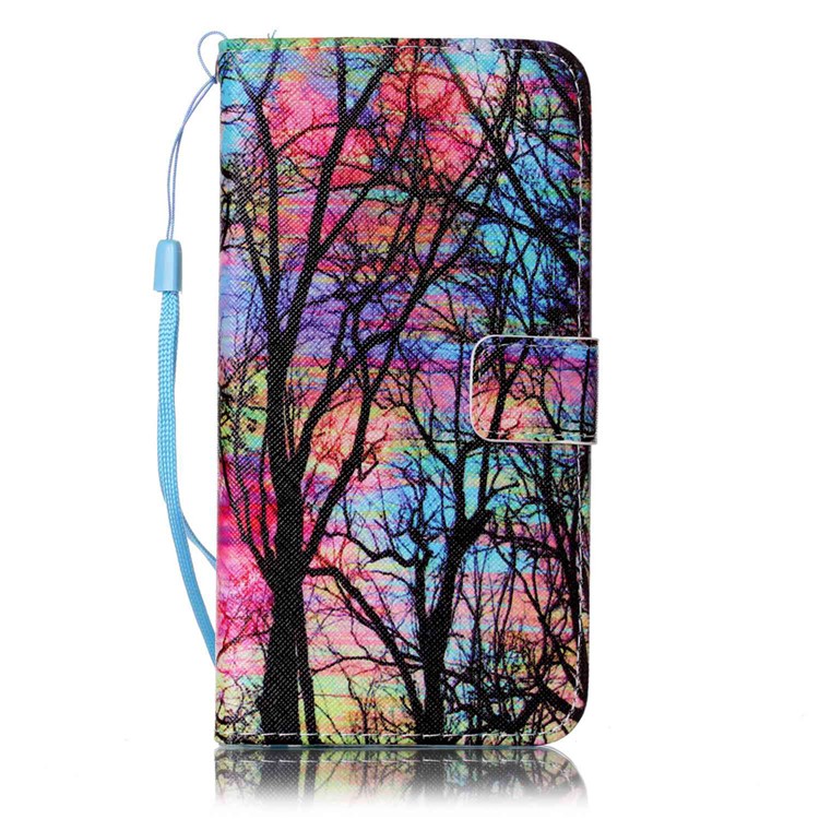 Wallet Leather Magnetic Case for iPhone 8 Plus / 7 Plus - Trees Pattern-2
