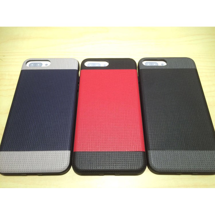 TOWEIS for iPhone 7 4.7 Mesh Design Leather Skin PC TPU Phone Case with Built-in Metal Sheet - Black-7