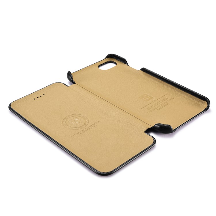ICARER Gebogenen Rand Luxus-Serie Aus Echtem Leder Flip Case Für IPhone 7 4.7 - Schwarz-9
