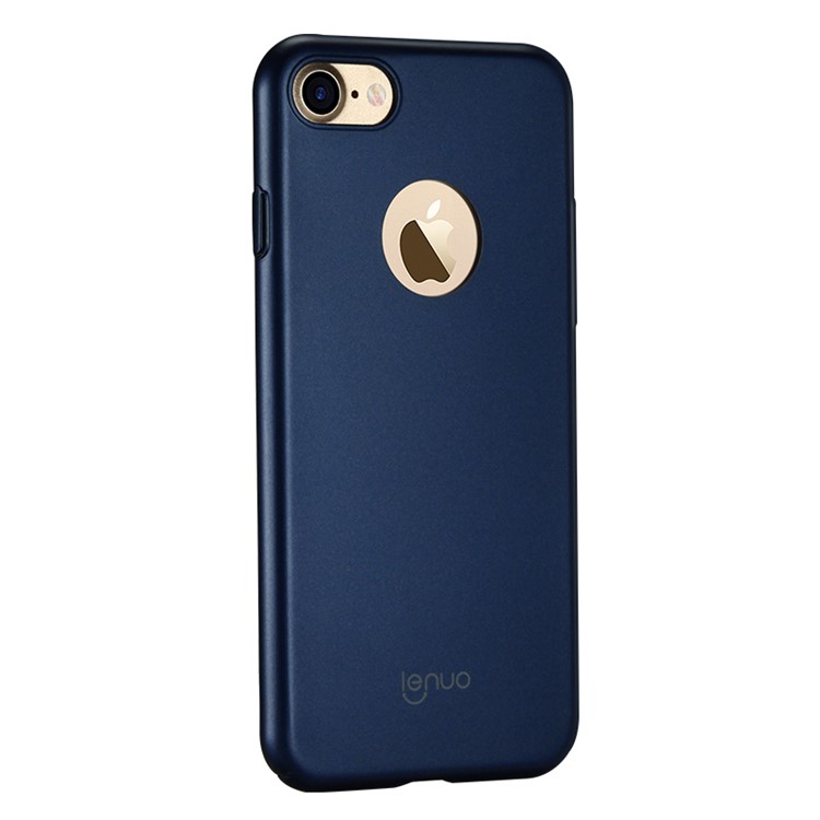 LENUO Für Iphone 7 4,7 Zoll 0.9mm Rubbe Beschichtung Kunststoff Handytasche - dunkelblau-3