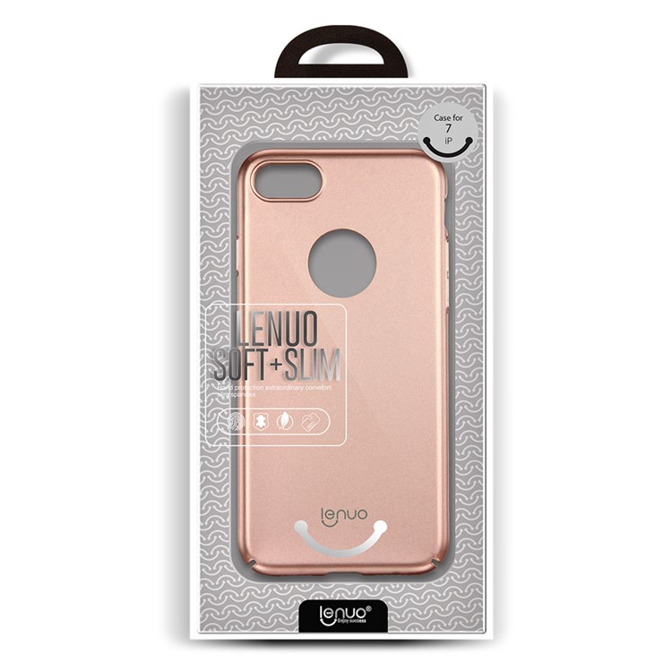 LENUO Für Iphone 7 4,7 Zoll 0.9mm Rubbe Beschichtung Kunststoff Handytasche - dunkelblau-6