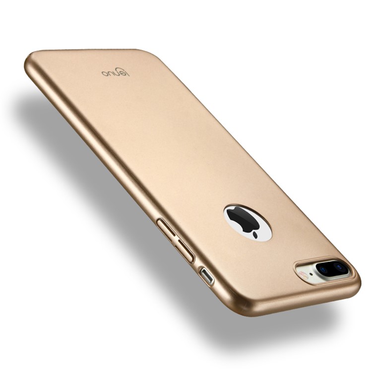 LENUO Rubberized PC Cell Phone Shell for iPhone 7 Plus 5.5 Inch - Gold-1