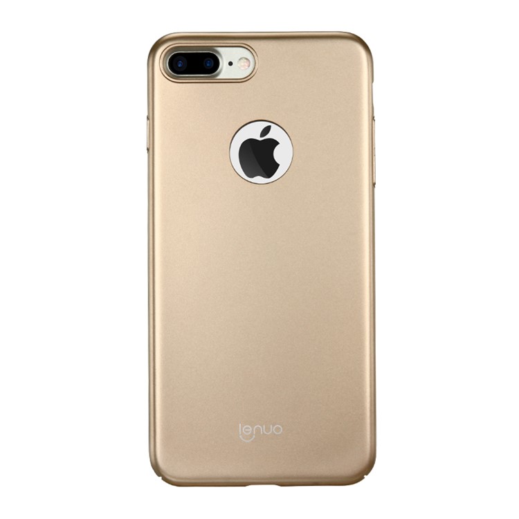 LENUO Rubberized PC Cell Phone Shell for iPhone 7 Plus 5.5 Inch - Gold-3