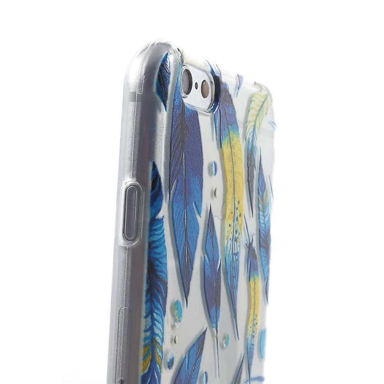 Fashion Pattern Soft TPU Phone Case for iPhone 6s Plus / 6 Plus - Feathers-7