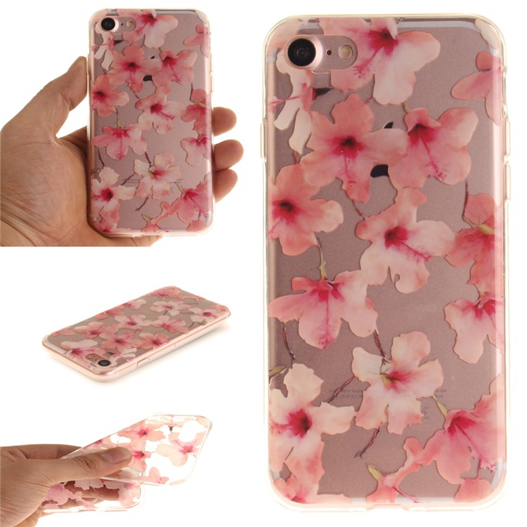 

Patterned Clear IMD Soft TPU Cover Case for iPhone 8/7 - Charming Azaleas