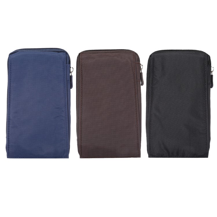 Wasserdichte Canvas Hakenschlaufe Klettverschluss Tasche für iPhone 8 Plus / X / 7 plus / Galaxie Vermerk 8, Telefone unter 6,4 Zoll - Schwarz-10