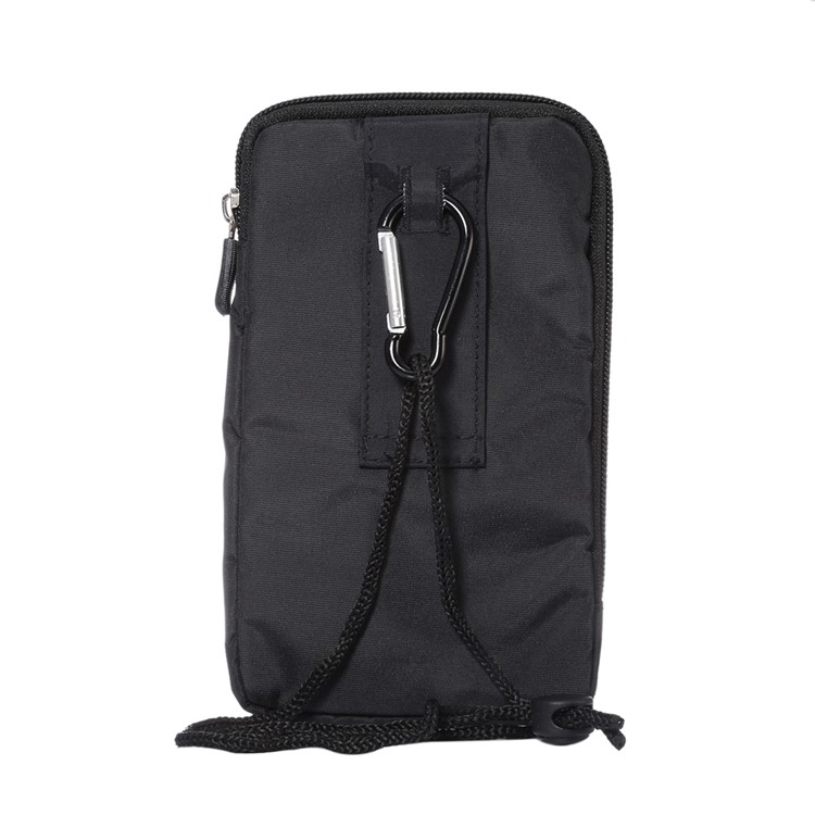 Wasserdichte Canvas Hakenschlaufe Klettverschluss Tasche für iPhone 8 Plus / X / 7 plus / Galaxie Vermerk 8, Telefone unter 6,4 Zoll - Schwarz-3