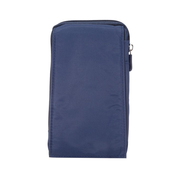 Multifunctional Hook Loop Velcro Zipper Pouch for iPhone 8 Plus / X / 7 Plus / Galaxy Note 8, Phones under 6.4 Inch - Blue-2