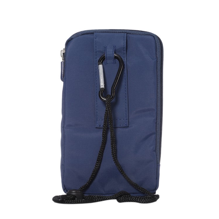 Bolsa De Cremallera De Bucle De Gancho Multifuncional Para IPhone 8 Plus / X / 7 Más / Galaxy Note 8, Teléfonos Menores De 6,4 Pulgadas. - Azul