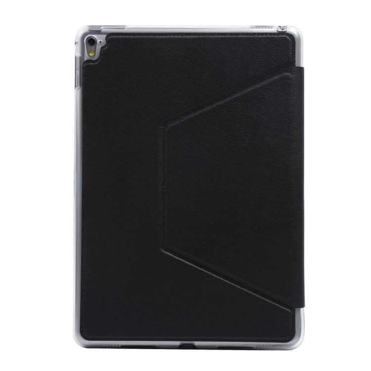 Smart Leather Stand Case Cover with 3 Card Slots for iPad Pro 9.7 inch - Black-2