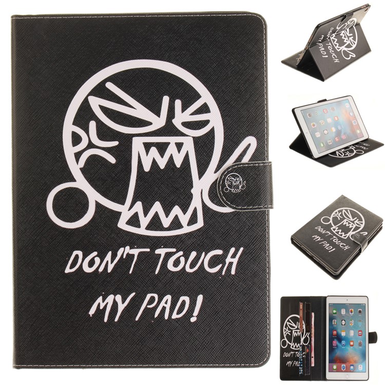Smart Leather Cover Case for iPad Pro 9.7 inch - Angry Face and Do Not Touch My Pad-1