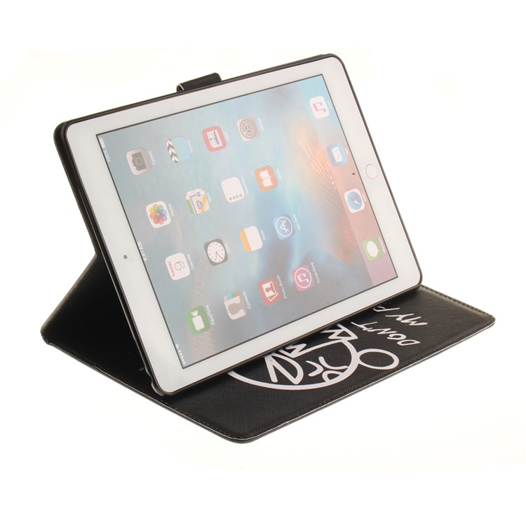 Smart Leather Cover Case for iPad Pro 9.7 inch - Angry Face and Do Not Touch My Pad-6
