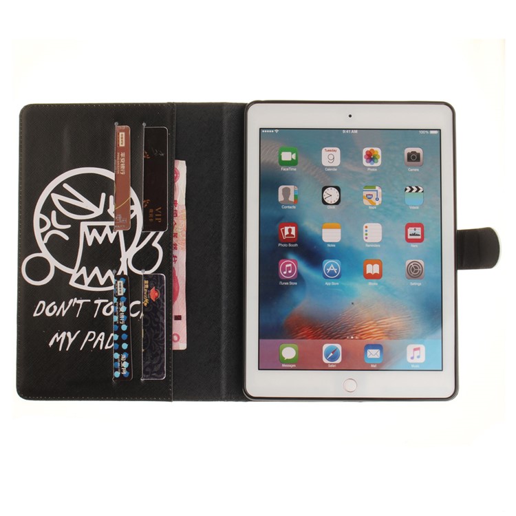 Smart Leather Cover Case for iPad Pro 9.7 inch - Angry Face and Do Not Touch My Pad-9
