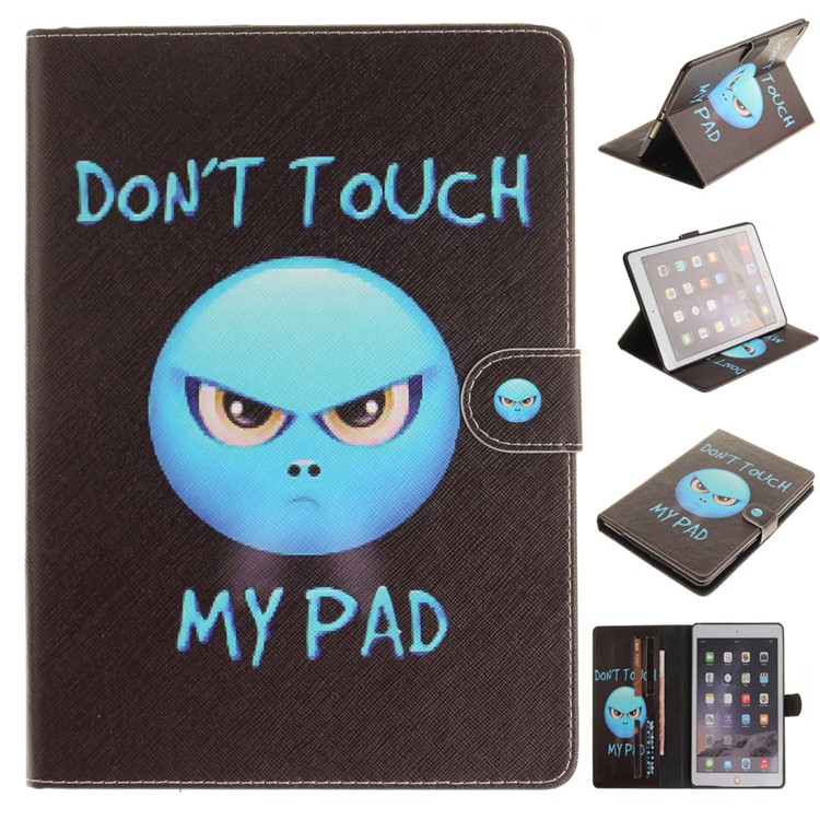 

Smart PU Leather Wallet Stand Case for iPad Air 2 - Do Not Touch My Pad