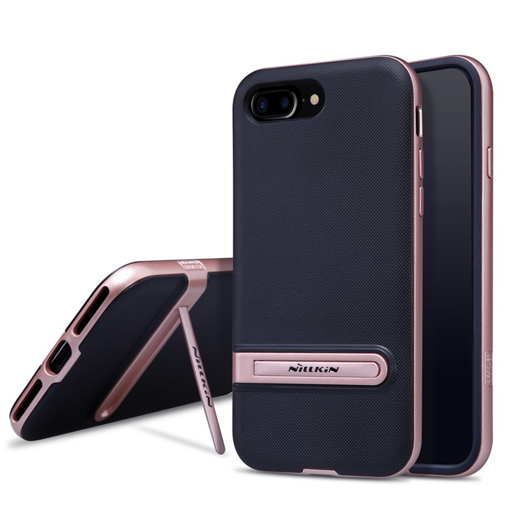 

NILLKIN Youth Case for iPhone 8 Plus / 7 Plus 5.5 inch PC + TPU Phone Cover with Kickstand - Rose Gold