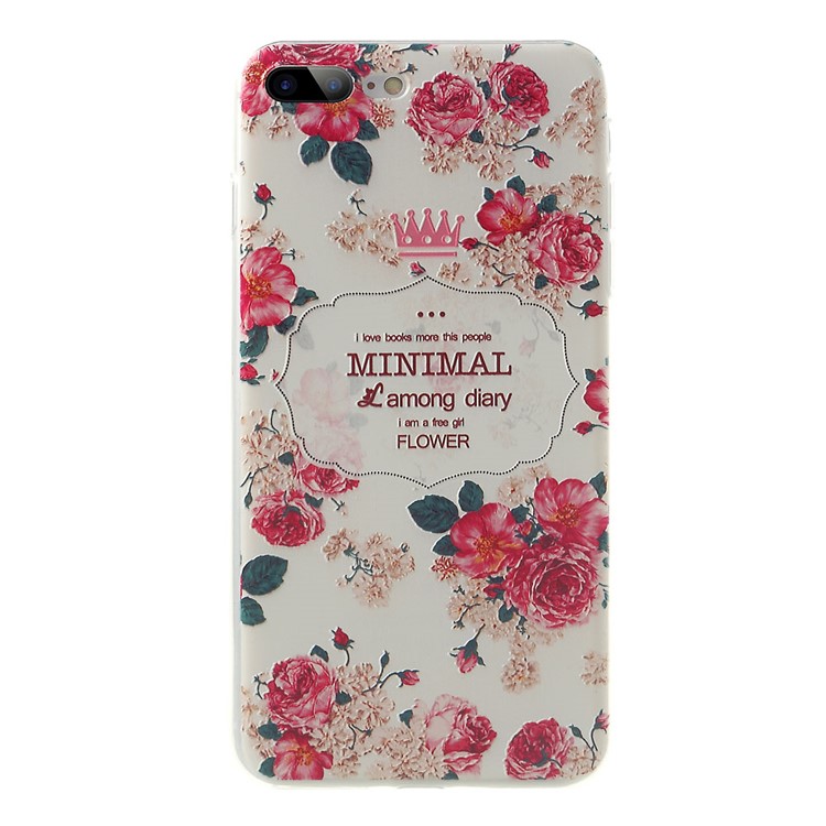 

Softlyfit Embossed Pattern TPU Back Cover Case for iPhone 8 Plus / 7 Plus 5.5 inch - Pretty Flowers, iPhone 8 Plus