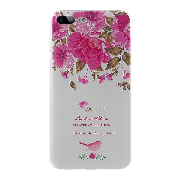

Softlyfit Embossment TPU Phone Case for iPhone 8 Plus / 7 Plus 5.5 inch - Blooming Flowers, iPhone 8 Plus