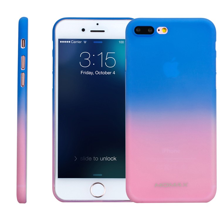 

MOMAX Membrane Series Gradient Color Ultra-thin PP Case for iPhone 8 Plus / 7 Plus 5.5 inch - Blue / Pink