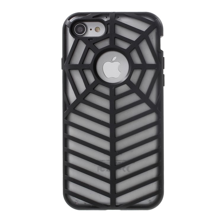 SPIDERCASE Rugged Arc Curved TPU PC Phone Case for iPhone 7 4.7 inch - Black-2