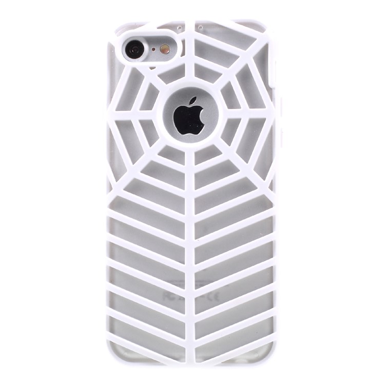 SPIDERCASE Rugged Arc Curved TPU PC Phone Cover for iPhone 7 4.7 inch - White-3