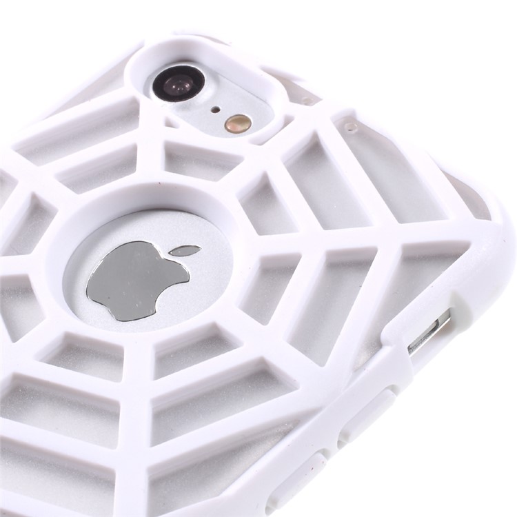 SPIDERCASE Rugged Arc Curved TPU PC Phone Cover for iPhone 7 4.7 inch - White-4