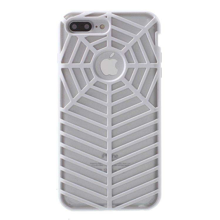 SPIDERCASE Rugged Arc Curved TPU PC Phone Case for iPhone 7 Plus 5.5 - White-2