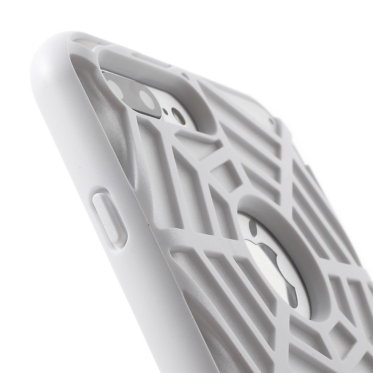 SPIDERCASE Rugged Arc Curved TPU PC Phone Case for iPhone 7 Plus 5.5 - White-6