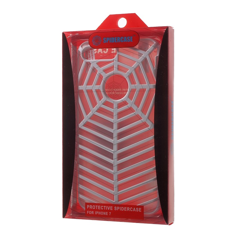 SPIDERCASE Rugged Arc Curved TPU PC Phone Case for iPhone 7 Plus 5.5 - White-8