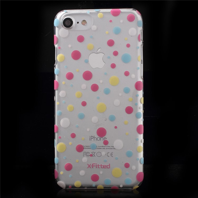 X-FITTED Colorful Polka Dots Crystal Clear Hard Case for iPhone 7-2