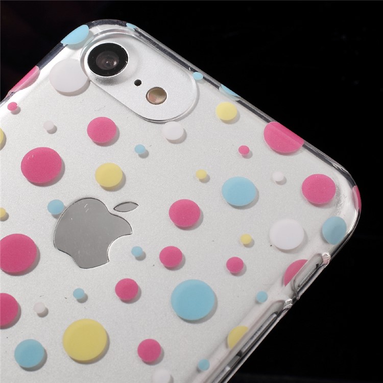 X-FITTED Colorful Polka Dots Crystal Clear Hard Case for iPhone 7-3