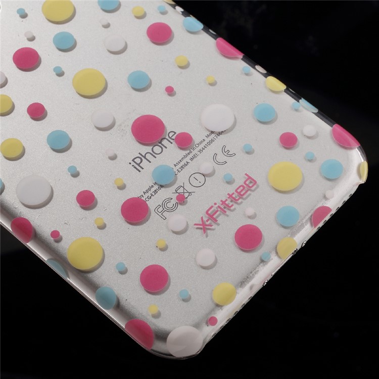 X-FITTED Colorful Polka Dots Crystal Clear Hard Case for iPhone 7-4