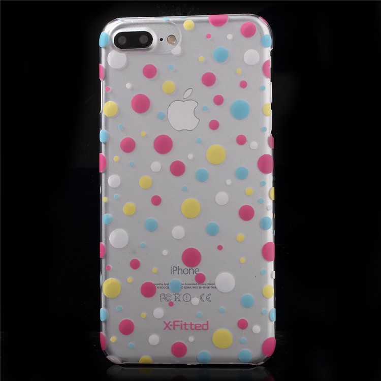X-FITTED Colorful Polka Dots Hard Clear Crystal Case for iPhone 7 Plus-2