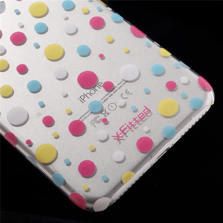 X-FITTED Colorful Polka Dots Hard Clear Crystal Case for iPhone 7 Plus-4
