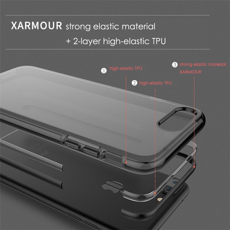 ROCK Military Guard S Series for iPhone 7 4.7 Drop Resistant TPU Phone Cover - Black-3