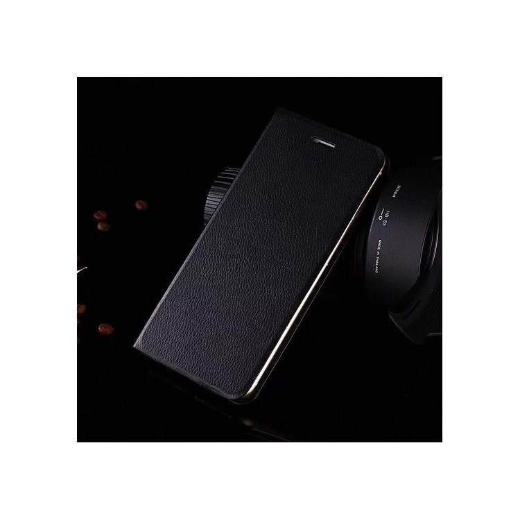 Folio Leather Stand Phone Case for iPhone 7 Plus 5.5 inch - Black-1