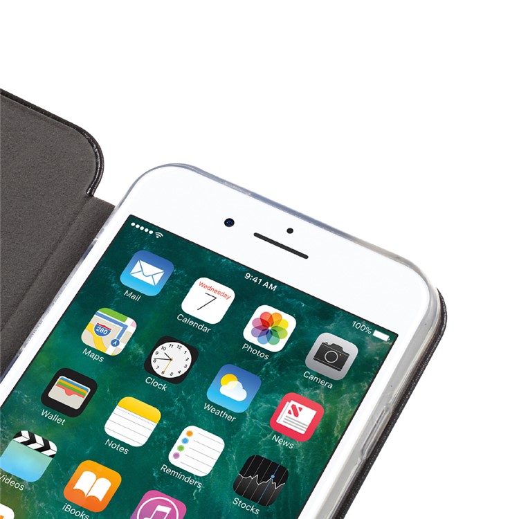 WUW Leather Card Holder Phone Case for iPhone 7 4.7 inch - Black-9