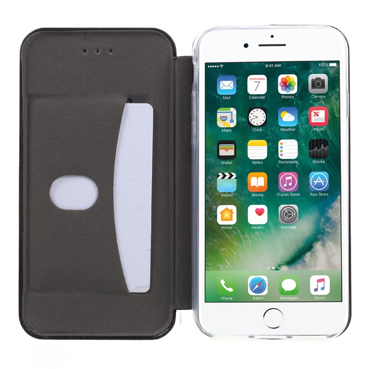 WUW Leather Card Holder Phone Case for iPhone 7 Plus - Black-6