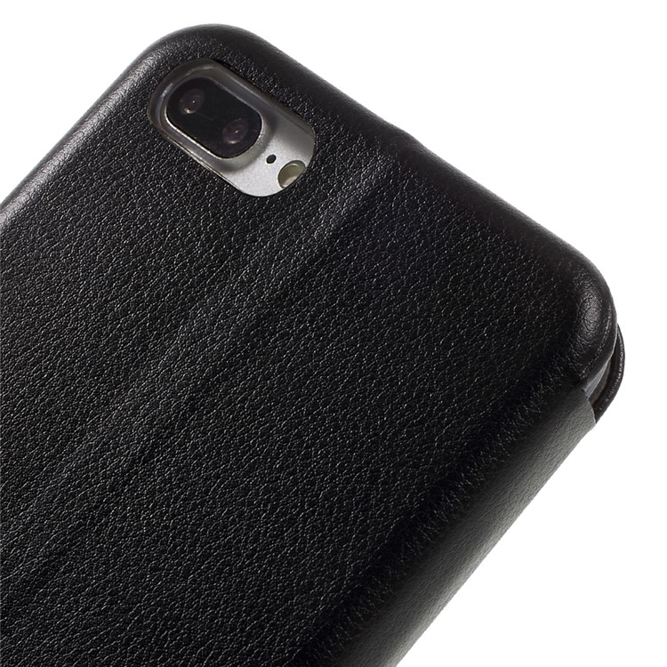 WUW Leather Card Holder Phone Case for iPhone 7 Plus - Black-8