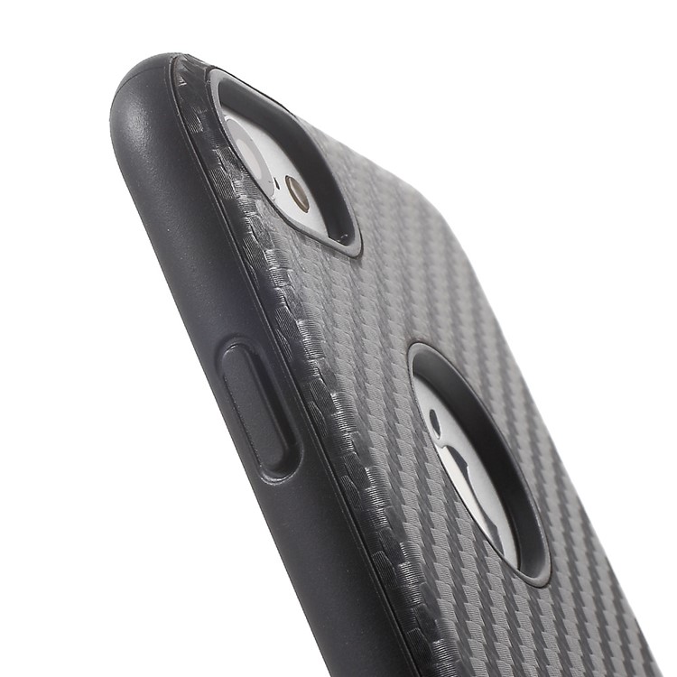 WUW Flavor A Series for iPhone 7 Carbon Fiber Leather Coated TPU PC Hybrid Case - Black-8