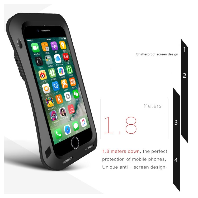 LOVE MEI for iPhone 8/7 4.7 Small Waist Powerful Dropproof Shockproof Dustproof Phone Case