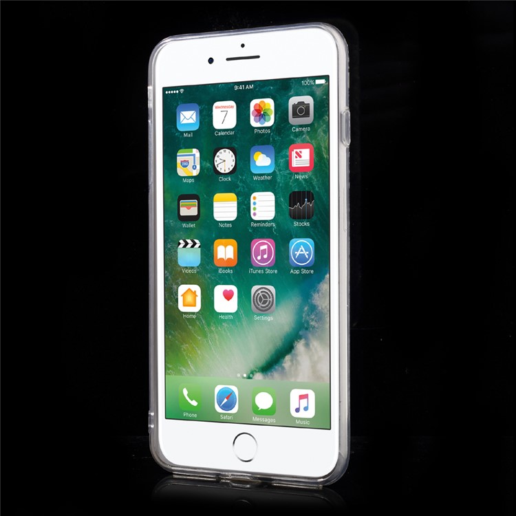 XINCUCO Gradient Lace Pattern TPU Case for iPhone 7 Plus 5.5 inch - White / Cyan-3
