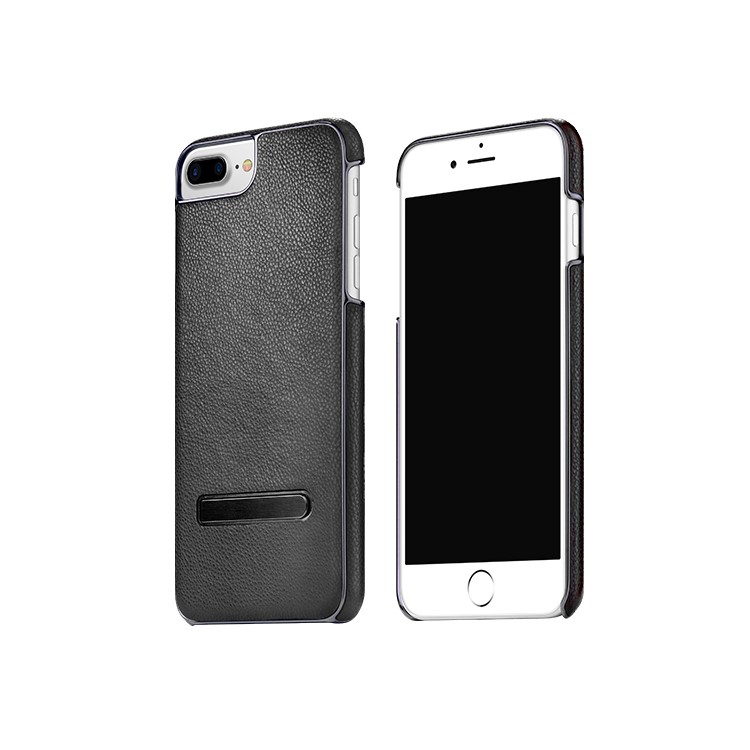 HOCO Platinum Series for iPhone 7 Plus Litchi Texture Leather Coated PC Hard Case with Kickstand - Black-1