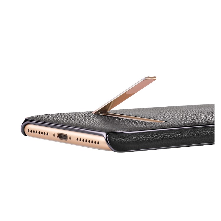 HOCO Platinum Series for iPhone 7 Plus Litchi Texture Leather Coated PC Hard Case with Kickstand - Black-3