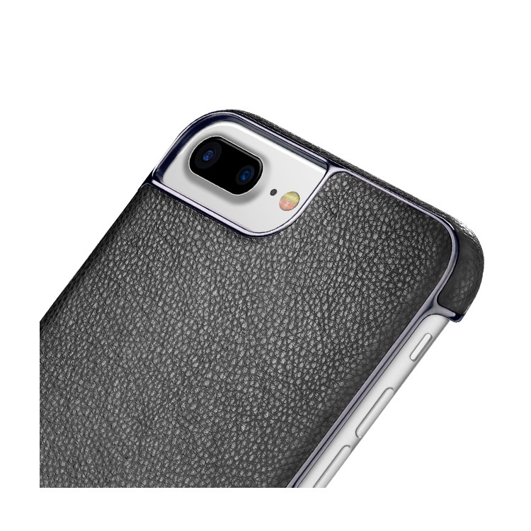 HOCO Platinum Series for iPhone 7 Plus Litchi Texture Leather Coated PC Hard Case with Kickstand - Black-4