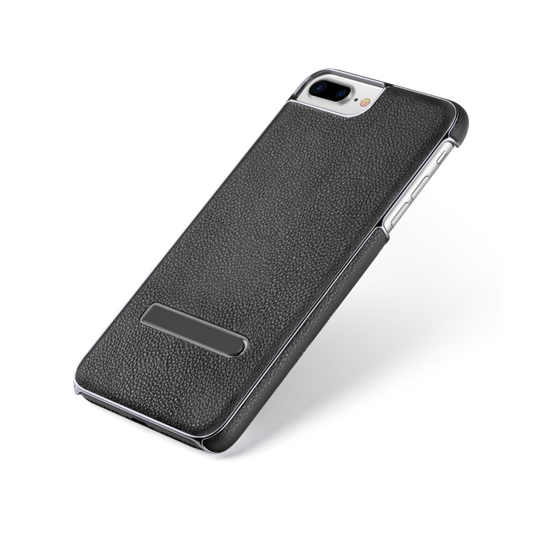 HOCO Platinum Series for iPhone 7 Plus Litchi Texture Leather Coated PC Hard Case with Kickstand - Black-5