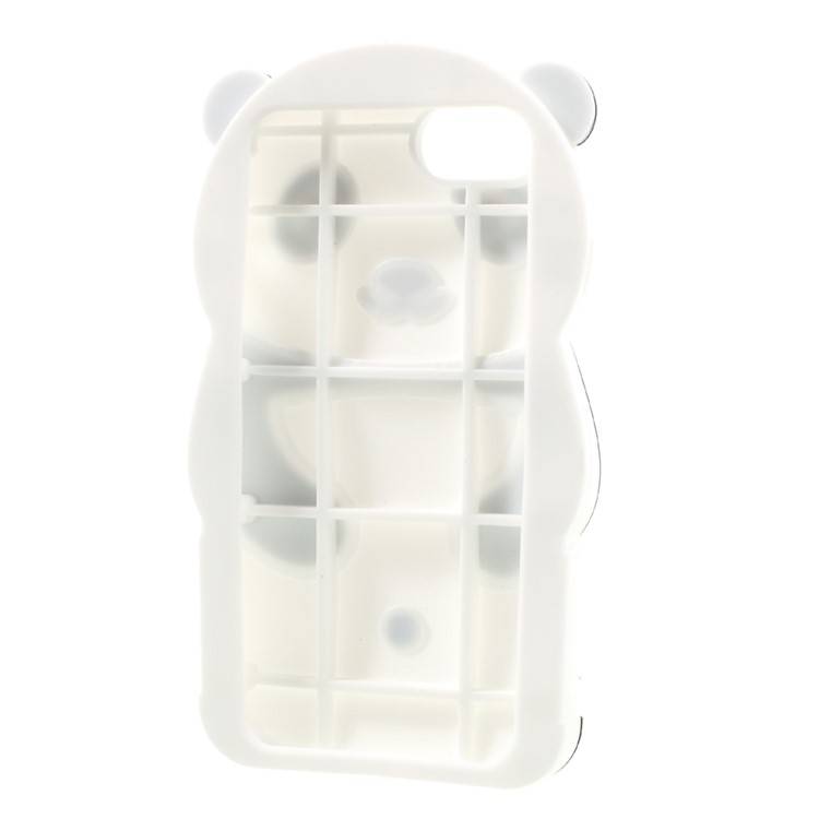 3D Lovely Panda Silicone Case for iPhone 7 - Black-6