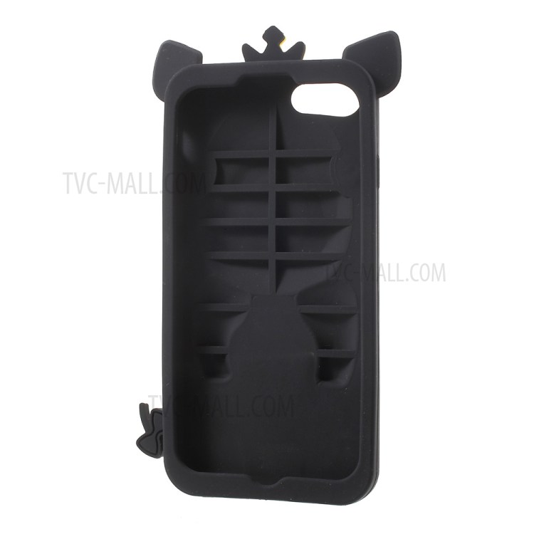 Cute 3D Crown Pig Silicone Case Cover for iPhone 7 4.7 inch - Black-8