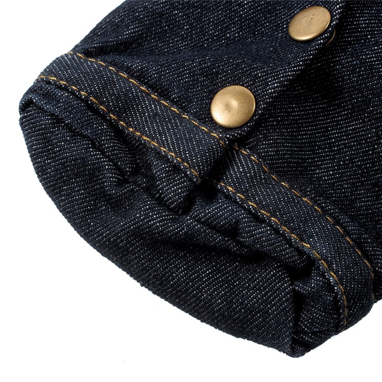 Universal Stylish Denim Jacket Phone Pouch Case for iPhone 7 Plus with Strap - Black-8