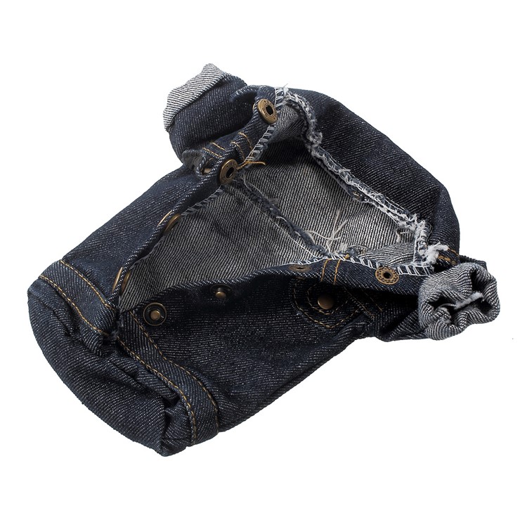 Universal Stylish Denim Jacket Phone Pouch Case for iPhone 7 Plus with Strap - Black-9